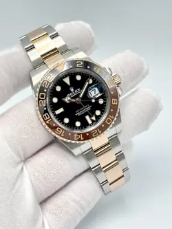 Rolex GMT-Master II 126711CHNR 40mm Rootbeer Bi Metal Rose Gold Black Dial Tone