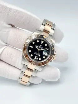 Rolex GMT-Master II 126711CHNR 40mm Rootbeer Bi Metal Rose Gold Black Dial Tone