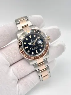 Rolex GMT-Master II 126711CHNR 40mm Rootbeer Bi Metal Rose Gold Black Dial Tone