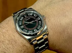 Rolex Oyster Perpetual 36 Black Orange 116000 nick name ...  Harley Davidson