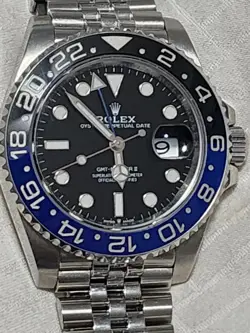 Rolex GMT-Master II 126 Model Silver Jubilee Bracelet with Blue and Black Bezel