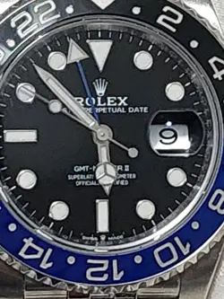 Rolex GMT-Master II 126 Model Silver Jubilee Bracelet with Blue and Black Bezel
