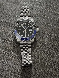 Rolex GMT-Master II 126 Model Silver Jubilee Bracelet with Blue and Black Bezel