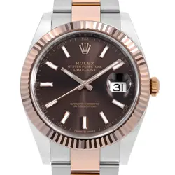 ROLEX DATEJUST 41 126331 CHOCOLATE BROWN BAR 3 ROWS OYSTER BREATH RANDOM NUM...