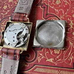 Rolex Marconi Pink Dial Square Date Manual Winding Men's Vintage Antique Working