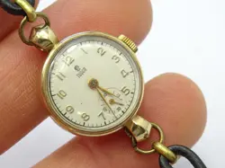 TUDOR ROLEX LADIES ANTIQUE HALLMARKED 375 9CT GOLD HAND WIND WRISTWATCH WORKING