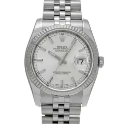 ROLEX 2/10  DATEJUST 116234 RANDOM SERIAL SILVER WATCH WRISTWATCH R45_0210
