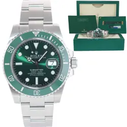 2014 PAPERS ROLEX SUBMARINER HULK GREEN DIAL CERAMIC 116610LV STEEL WATCH BOX
