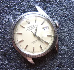 Vintage Rolex Datejust 1603 Mens Stainless Steel Watch Silver Dial Jubilee Band