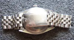 Vintage Rolex Datejust 1603 Mens Stainless Steel Watch Silver Dial Jubilee Band