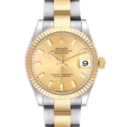 ROLEX DATEJUST 31 MIDSIZE STEEL YELLOW GOLD LADIES WATCH 278273