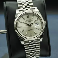 ROLEX DATEJUST 41 126334 SILVER DIAL FLUTED JUBILEE BOX & PAPERS