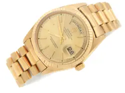 Vintage Rolex Day-Date President 1803 Mens 18K Yellow Gold Watch Champagne Dial