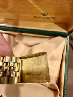 Vintage Rolex Day-Date President 1803 Mens 18K Yellow Gold Watch Champagne Dial