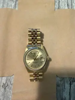 Vintage Rolex Day-Date President 1803 Mens 18K Yellow Gold Watch Champagne Dial