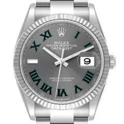 ROLEX DATEJUST STEEL WHITE GOLD WIMBLEDON DIAL STEEL MENS WATCH 126234