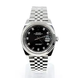 ROLEX DATEJUST 41 126334 BLACK DIAMOND DIAL BOX AND PAPERS 2021