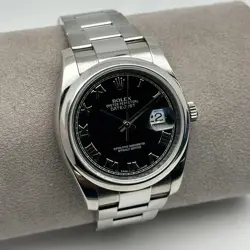 Rolex Datejust 36 116200 Steel Black Roman Dial Automatic Men Watch