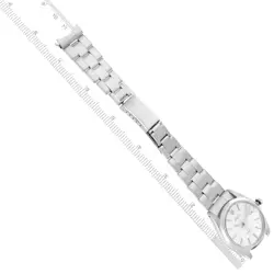 Rolex OysterDate Precision Silver Linen Dial Steel Vintage Mens Watch 6694