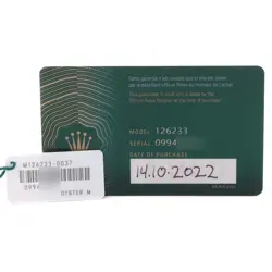 Rolex Datejust Steel Yellow Gold Golden Palm Dial Mens Watch 126233 Box Card