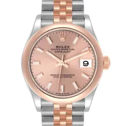 ROLEX DATEJUST 31 MIDSIZE STEEL ROSE GOLD LADIES WATCH 278241