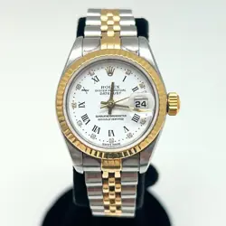 ROLEX 69173 LADY-DATEJUST 26MM STEEL WHITE GOLD WHITE ROMAN DIAMOND DIAL JUBILEE