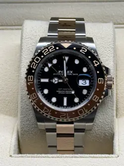 ROLEX GMT MASTER II ROOTBEER WATCH ROSE GOLD 126711 CHNR W/ BOX & PAPERS 2023