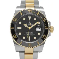 USED ROLEX SUBMARINER DATE 116613LN BLACK CASE SIZE 40×40MM MEN'S WATCH #21311