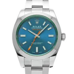 USED ROLEX MILGAUSS 116400GV BLUE CASE SIZE 40×40MM MEN'S WATCH #221711