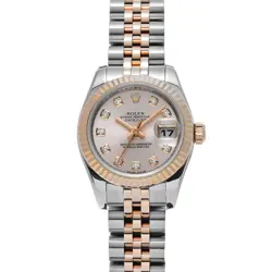USED ROLEX DATEJUST 179171G PINK CASE SIZE 26×26MM LADIES WATCH #211011