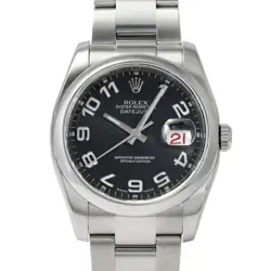 USED ROLEX DATEJUST 116200 BLACK MEN'S WATCH #212011