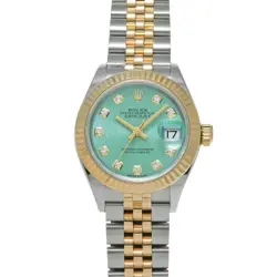 USED ROLEX LADY DATEJUST 28 279173G GREEN LADIES WATCH #22311