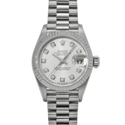 USED ROLEX LADY DATEJUST 26 79179G SILVER LADIES WATCH #21211