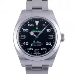 USED ROLEX AIR KING 116900 BLACK MEN'S WATCH #211711