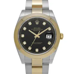 USED ROLEX DATEJUST 41 126303G BLACK CASE SIZE 41×41MM MEN'S WATCH #21011