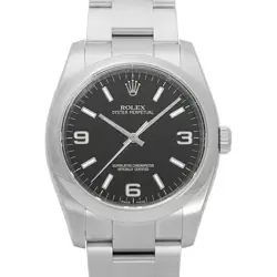 USED ROLEX OYSTER PERPETUAL 116000 BLACK MEN'S WATCH #211011
