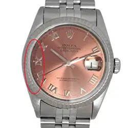 ROLEX DATEJUST 16234 PINK ROMAN DIAL STAINLESS STEEL MEN'S AUTOMATIC WRISTWATCH