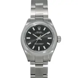 USED ROLEX OYSTER PERPETUAL 28 276200 BLACK LADIES WATCH #21711