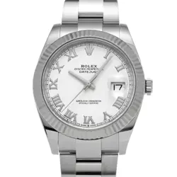 USED ROLEX DATEJUST 41 126334 WHITE CASE SIZE 41×41MM MEN'S WATCH #22711