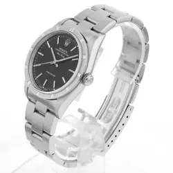 ROLEX AIR KING 14010M BLACK BAR P NUMBER SECOND HAND MENS