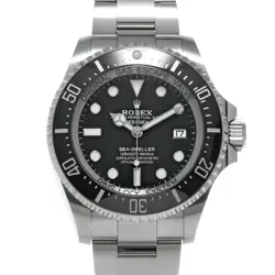 USED ROLEX SEA-DWELLER DEEP SEA 136660 BLACK MEN'S WATCH #22211