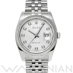 USED ROLEX DATEJUST 116234G SILVER CASE SIZE 36×36MM MEN'S WATCH #23711