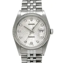 USED ROLEX DATEJUST 16234G SILVER CASE SIZE 36×36MM MEN'S WATCH #251811