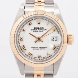 ROLEX DATEJUST 69173 SS×YG AT WHITE DIAL 2 EXTRA LINKS