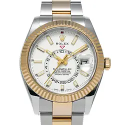 USED ROLEX SKY DWELLER 326933 WHITE CASE SIZE 42×42MM MEN'S WATCH #24311