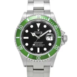 USED ROLEX SUBMARINER DATE 16610LV BLACK CASE SIZE 40×40MM MEN'S WATCH #24711