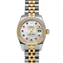 USED ROLEX DATEJUST 179173NGR WHITE CASE SIZE 26×26MM LADIES WATCH #21011