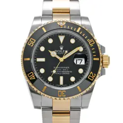 USED ROLEX SUBMARINER DATE 116613LN BLACK CASE SIZE 40×40MM MEN'S WATCH #27311
