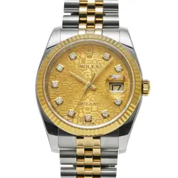 USED ROLEX DATEJUST 116233G CASE SIZE 36×36MM MEN'S WATCH #22711