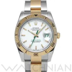 USED ROLEX DATEJUST TURNOGRAPH 116263 WHITE MEN'S WATCH #25111